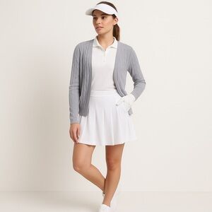 Title Nine Lightweight 100% Washable Wool Lavender Long Sleeve Cardigan Sz M EUC